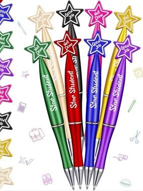 Lot Of 15 Star Student Ballpoint Pens to Reward Star Students